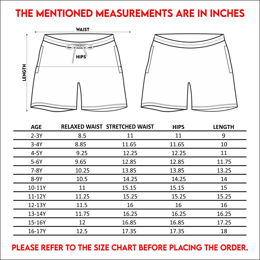 Nusyl Lines Printed White Boys Shorts