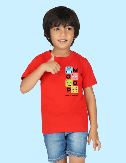 Nusyl Boys Red Mood Printed t-shirt