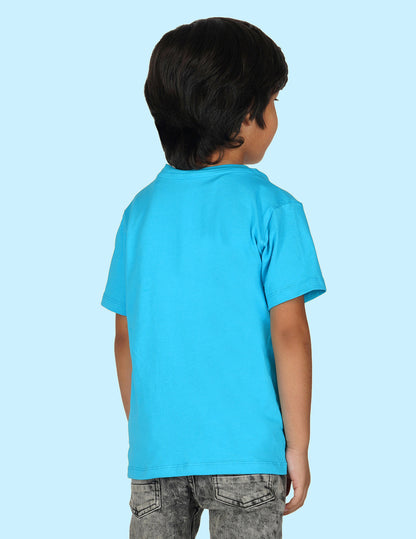 Nusyl Boys Sky Blue Mood Printed t-shirt