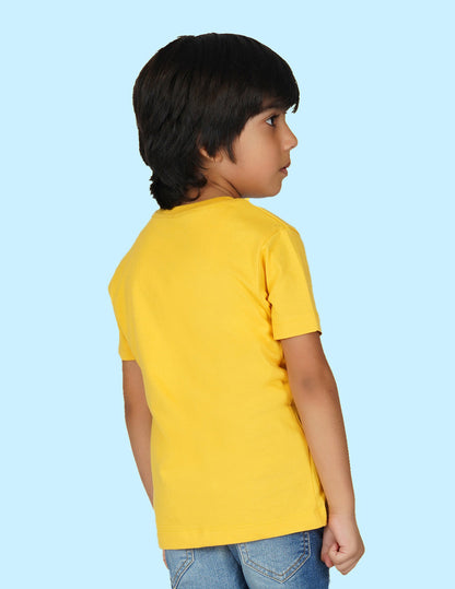 Nusyl Boys Yellow Surf up Printed t-shirt