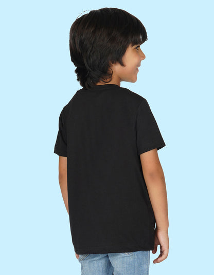 Nusyl Boys Black Over the moon Printed t-shirt