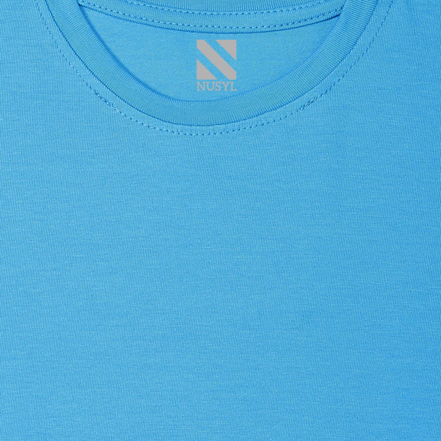 Nusyl Goal Sky blue Biowashed Cotton Half  T-shirt