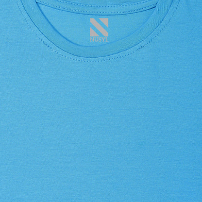 Nusyl Goal Sky blue Biowashed Cotton Half  T-shirt