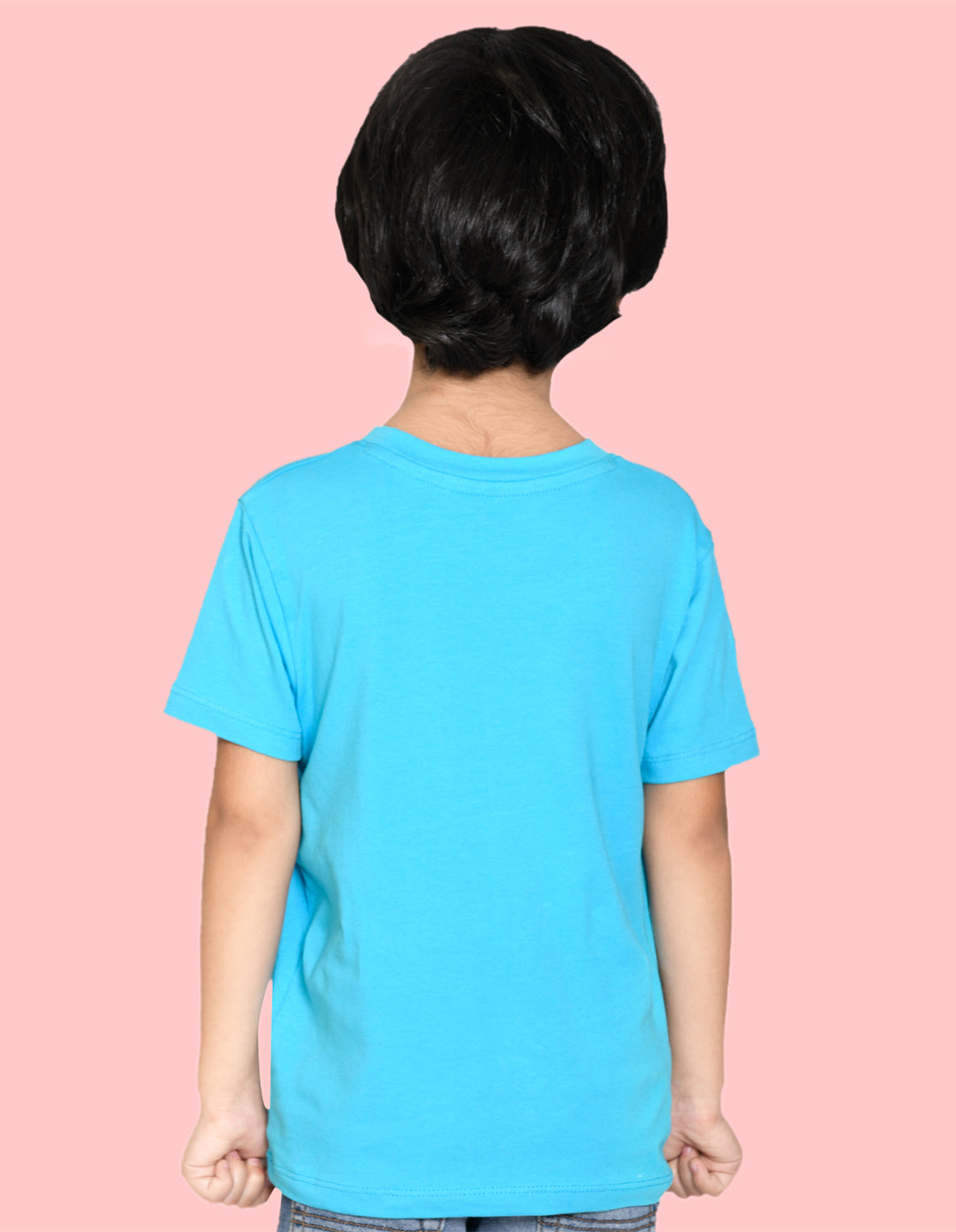 Nusyl Have a good time text printed Sky blue Biowashed Cotton Half  T-shirt
