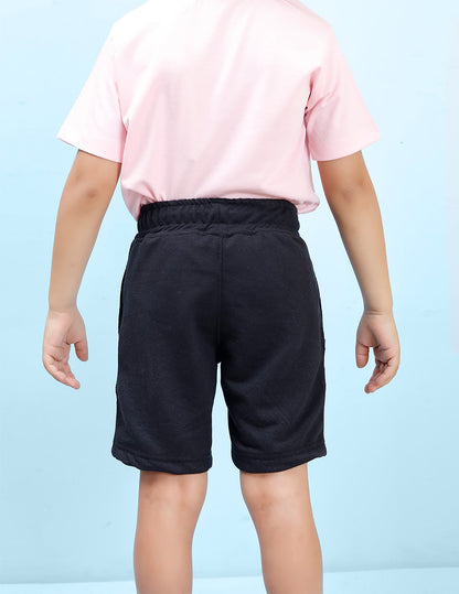 Nusyl Black Solid Boys Shorts
