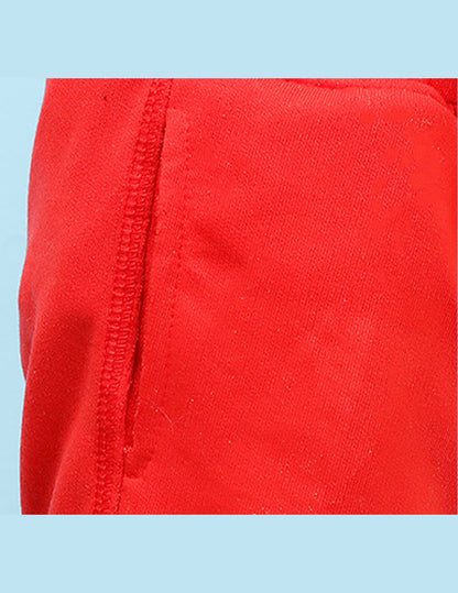 Nusyl Too Lazy Printed Red Boys Shorts