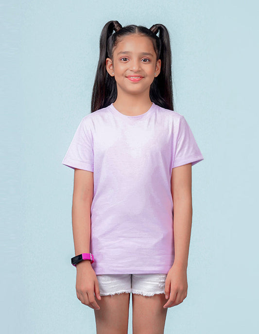 Nusyl Girls Solid Lilac t-shirts