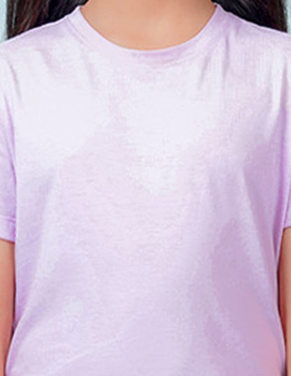 Nusyl Girls Solid Lilac t-shirts