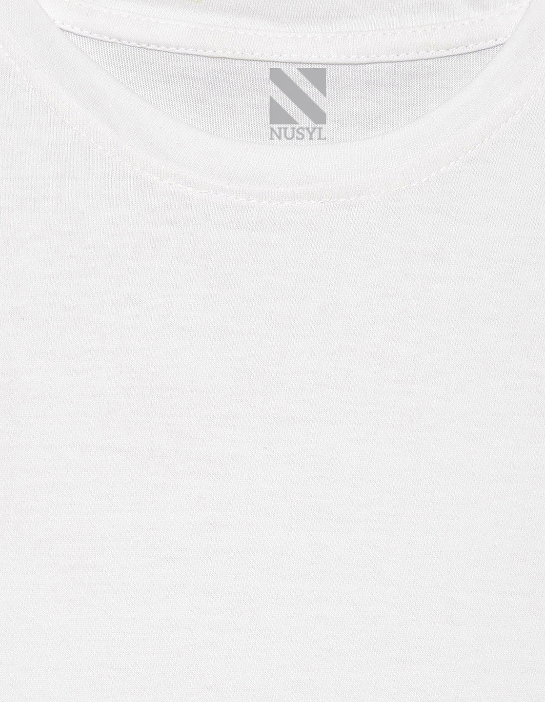 Nusyl Girls Half Sleeves White Teddy bear printed T-shirt
