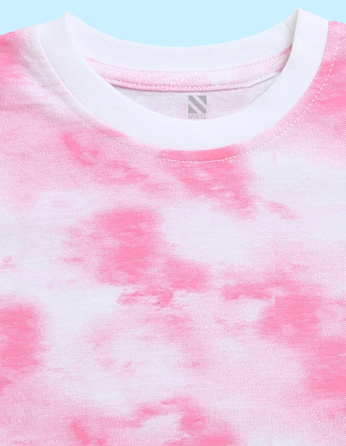 Nusyl solid pink infants tie & dye cotton rich t-shirt.