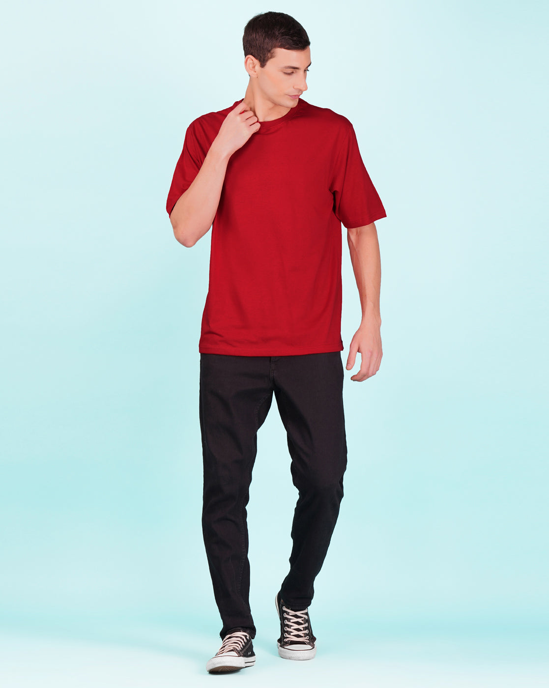 Solid red best sale t shirt