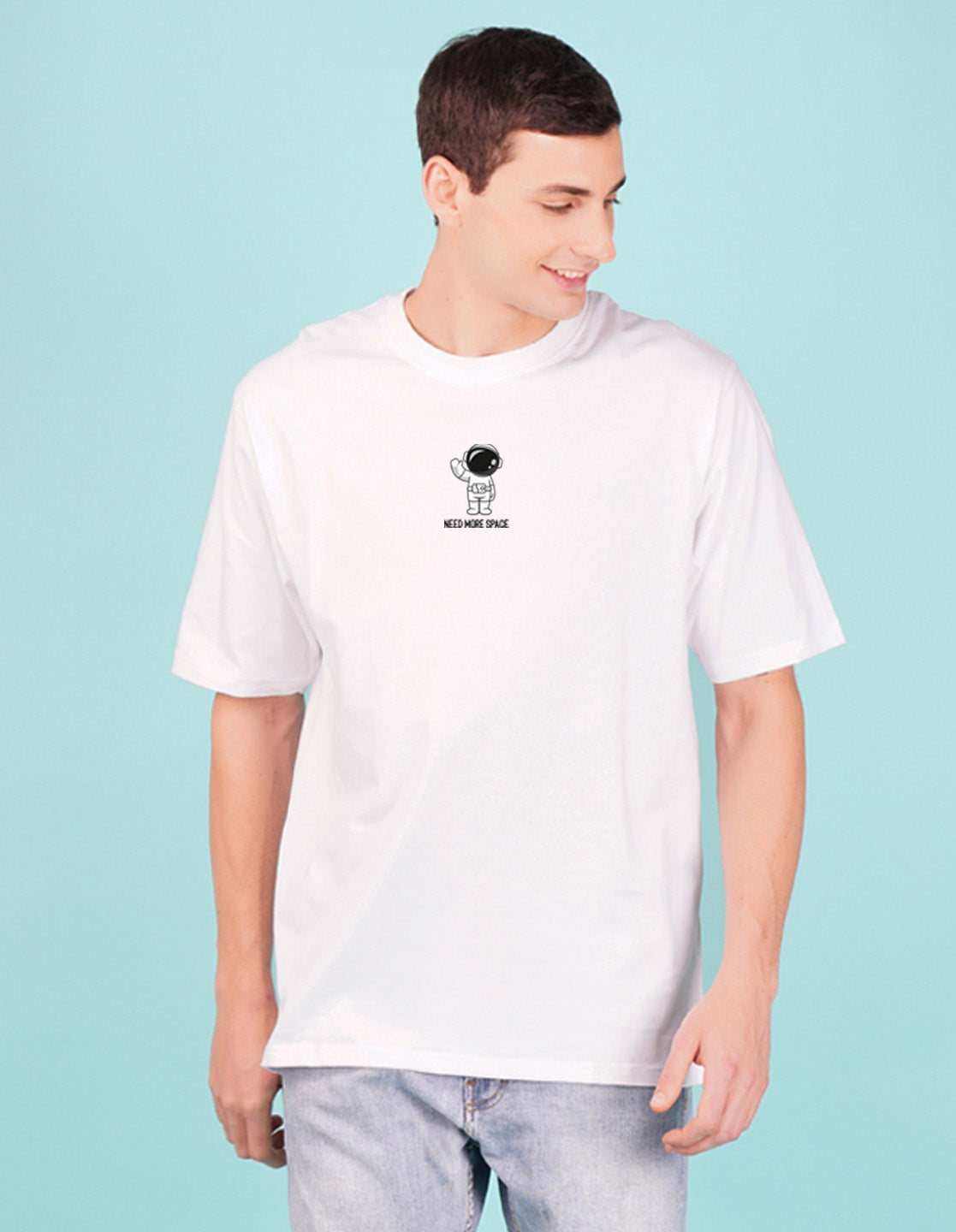 Nusyl White Space front and back Printed oversized t-shirt