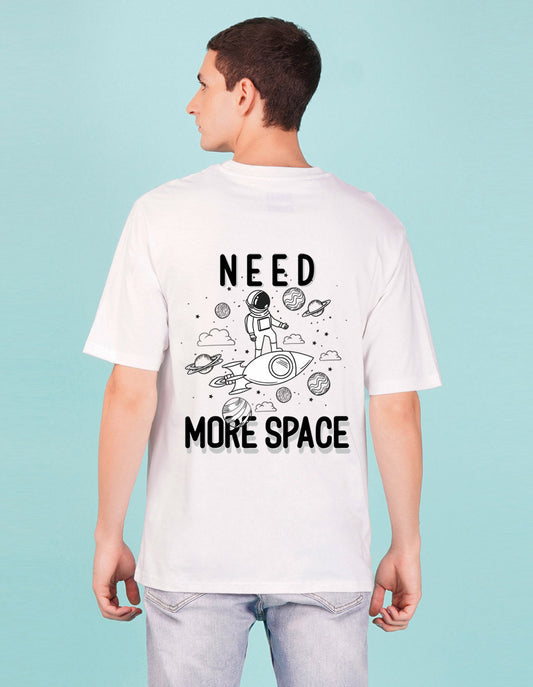 Nusyl White Space front and back Printed oversized t-shirt
