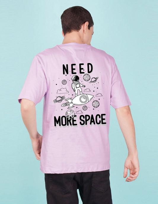 Nusyl Lilac Space front and back Printed oversized t-shirt