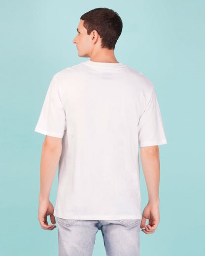 Nusyl White Let's Groove Printed oversized t-shirt