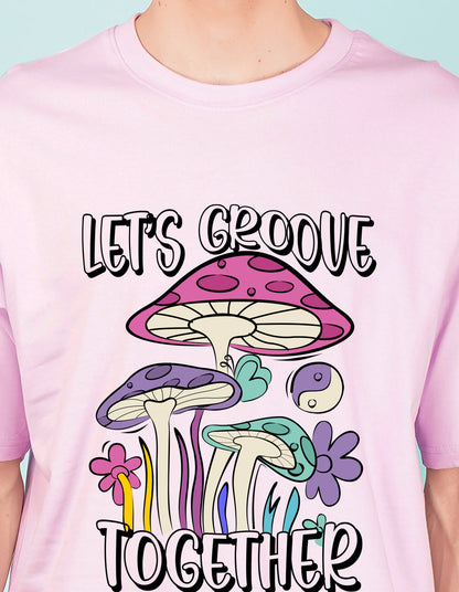 Nusyl Lilac Let's Groove Printed oversized t-shirt