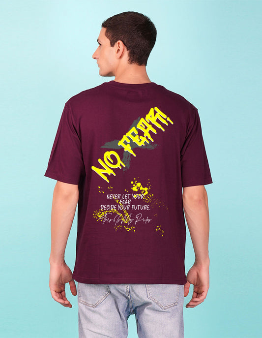 Nusyl Wine No fear back Printed oversized t-shirt