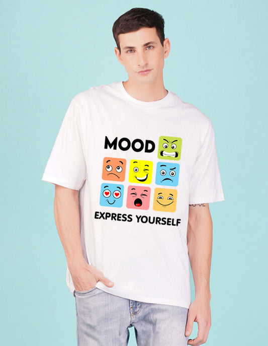 Nusyl White Mood Printed oversized t-shirt
