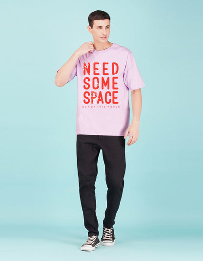 Nusyl Lilac Need some space Printed oversized t-shirt
