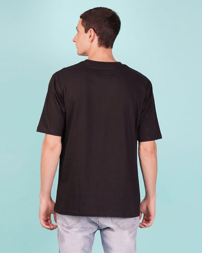Nusyl Black Need some space Printed oversized t-shirt