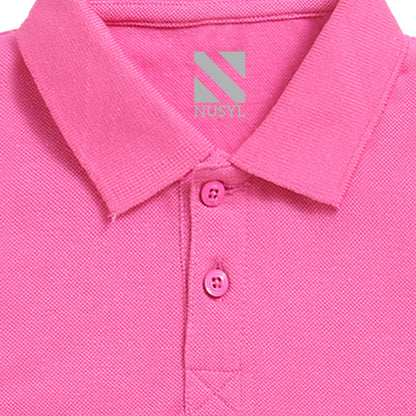 Nusyl Animal Printed Bubblegum Pink Infants Polo T-shirt