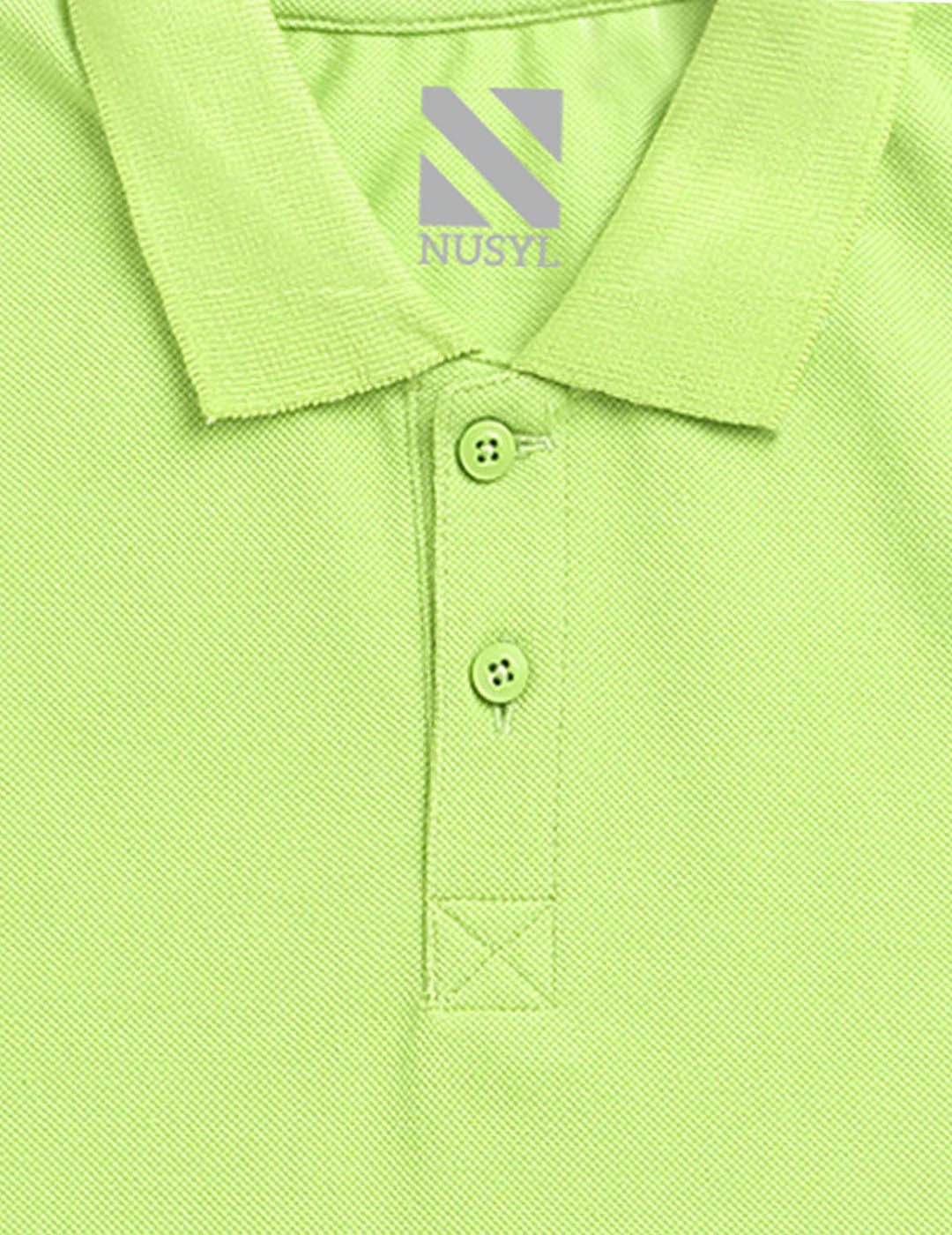 Nusyl Be original Printed Lime green Boys polo T-shirts