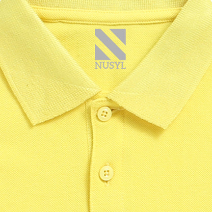 Nusyl Bulldozer Printed Bright Yellow Infants Polo T-shirt
