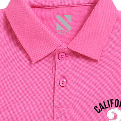 Nusyl Number Three Printed Bubblegum Pink Infants Polo T-shirt