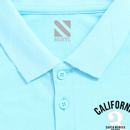 Nusyl Number Three Printed Light Blue Infants Polo T-shirt