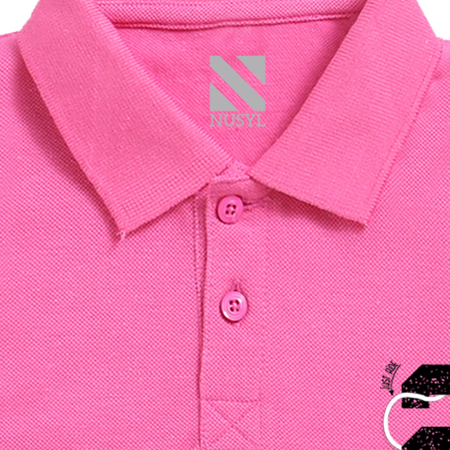 Nusyl Number Two Printed Bubblegum Pink Infants Polo T-shirt
