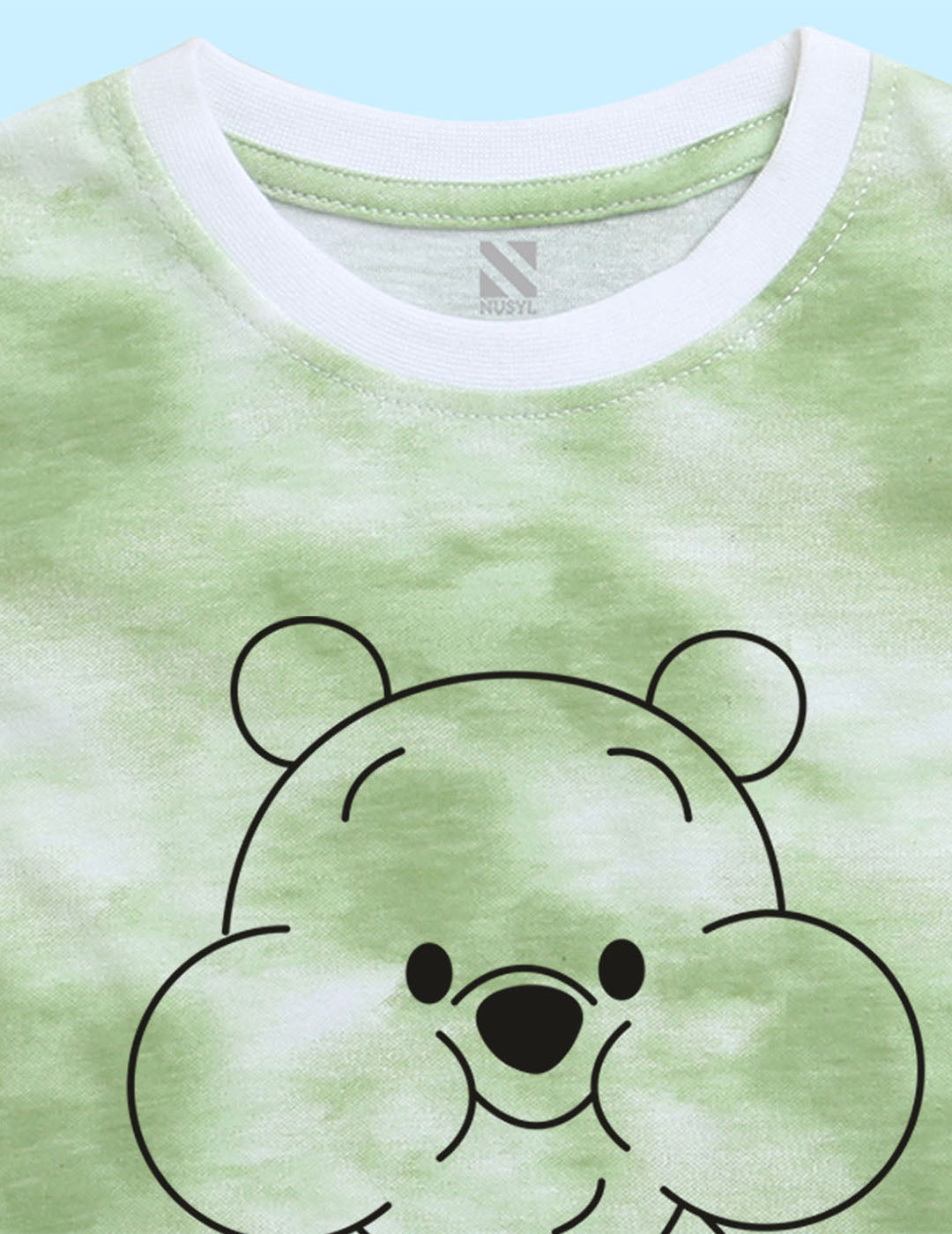 Nusyl infants green have fun printed Tie & Dye tshirt.