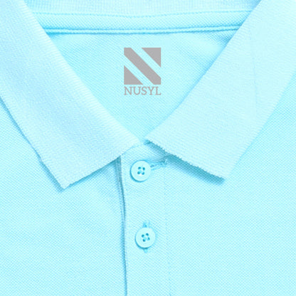 Nusyl Elephant Printed Light Blue Infants Polo T-shirt